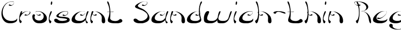 Croisant Sandwich-thin Regular font