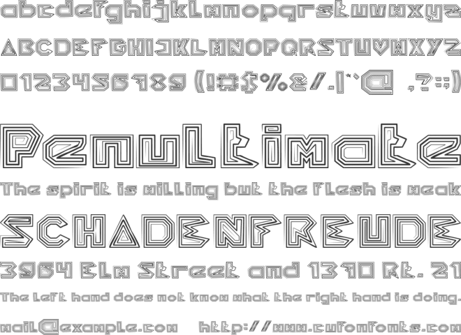 PYRAMID INVERTED font preview