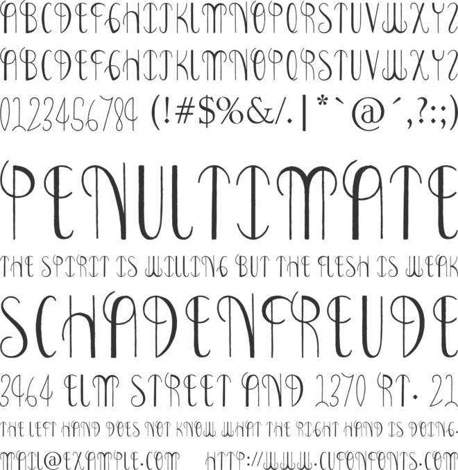 Bonney Lass font preview