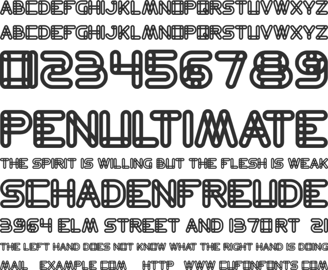 Bamboo shoot font preview