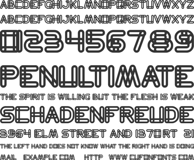 Bamboo shoot font preview