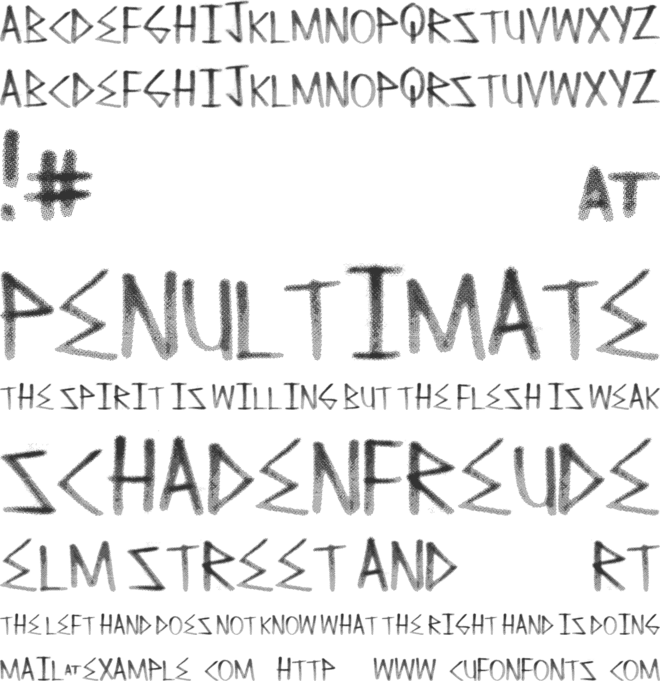 CleanFade font preview