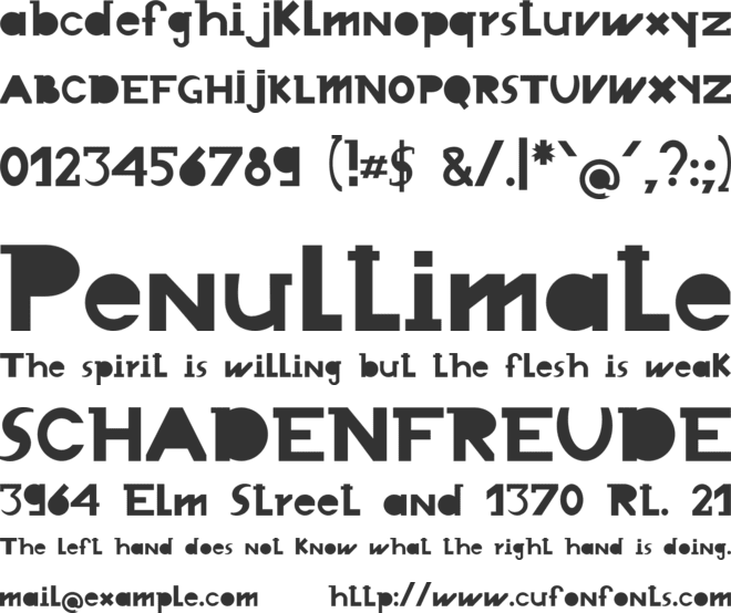Chronodue font preview
