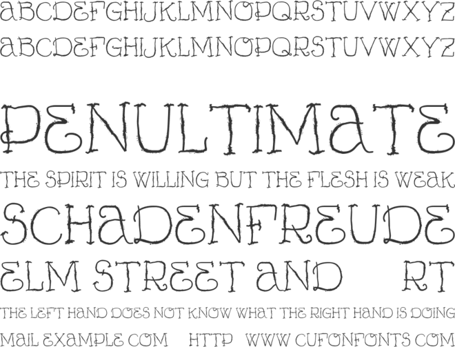 Vtks Curumin font preview
