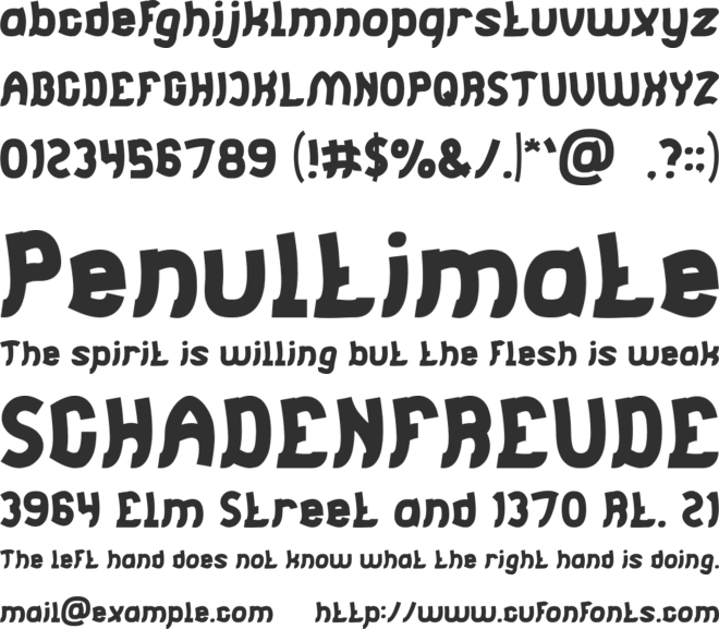 Jumping Running font preview