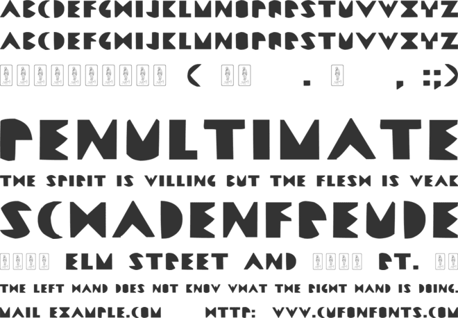 Gayacos Primaria Bastarda font preview