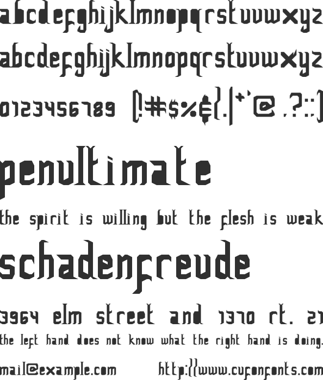 FoOleD bY GaYUs font preview