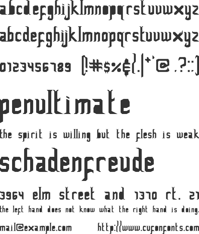 FoOleD bY GaYUs font preview