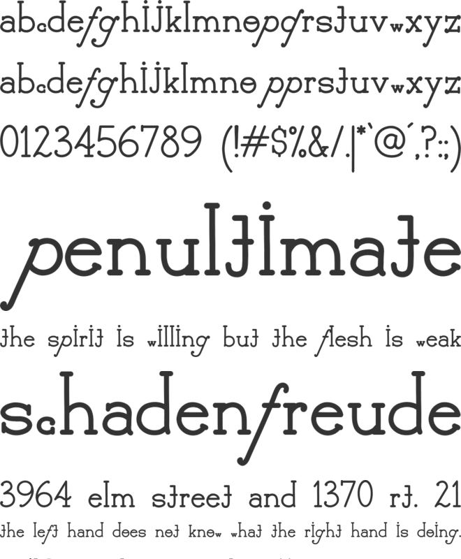 Delicioso font preview