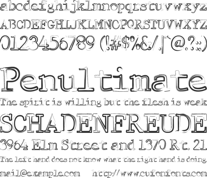 Misty Morning font preview