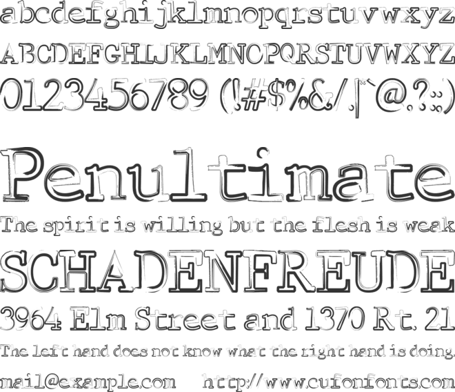 Misty Morning font preview