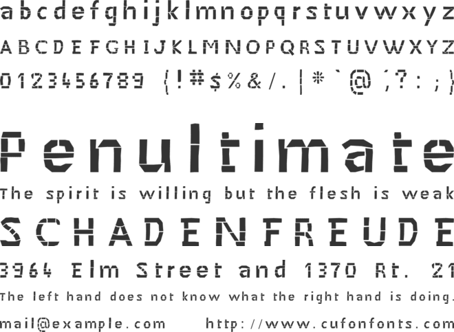 MaceriamSimplex font preview