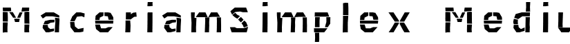 MaceriamSimplex Medium font