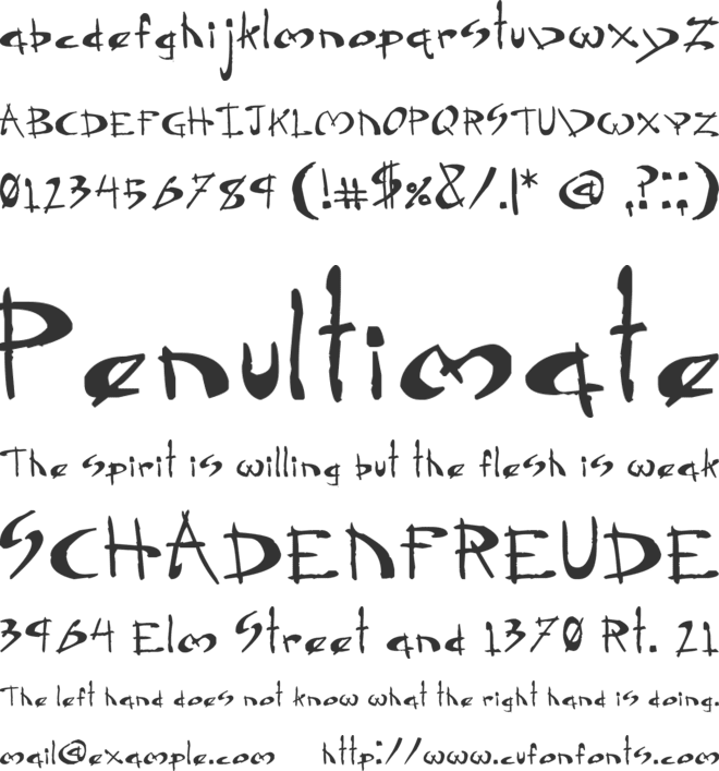 Dragonsong font preview