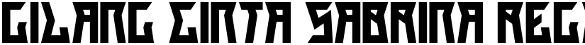 Gilang Cinta Sabrina Regular font