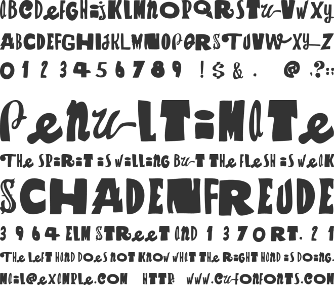 Parrannoyed font preview