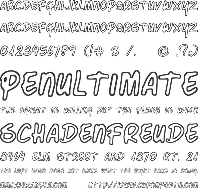 Corner Shop Chic font preview