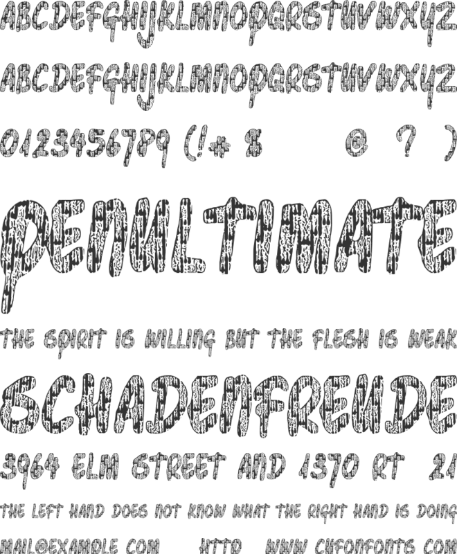 Pawn Shop Pretty font preview