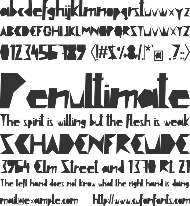 cutout font preview