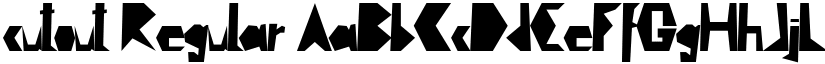 cutout Regular font