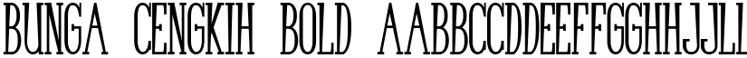 Bunga Cengkih Bold font