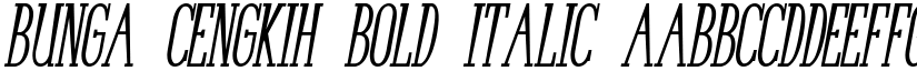 Bunga Cengkih Bold Italic font