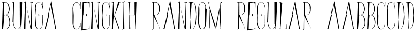 Bunga Cengkih Random Regular font