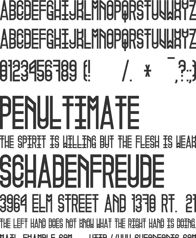 Pigopago font preview