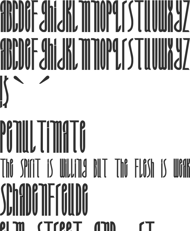 Grand Lethals font preview