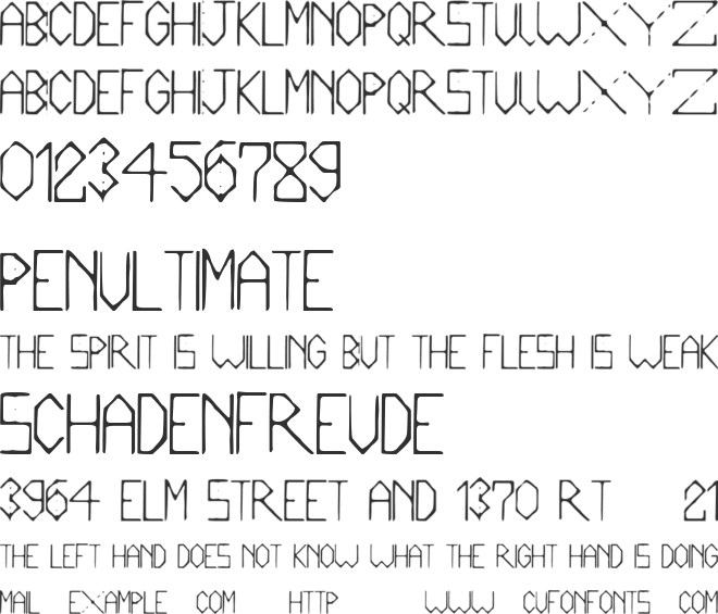 Liner34 font preview