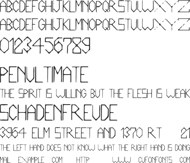 Liner34 font preview