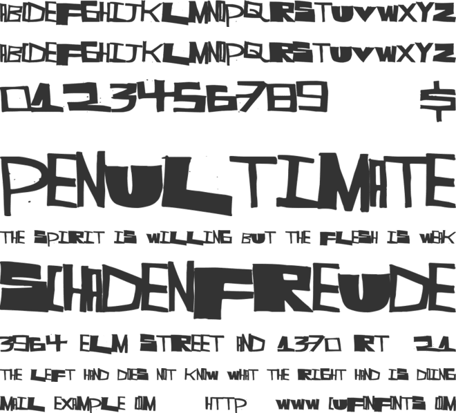 SuperCut font preview