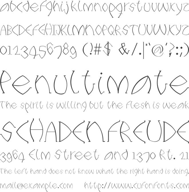 TITANIUM font preview