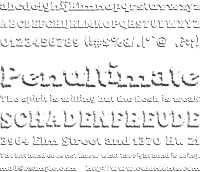 Maxxi Dots Shadows font preview