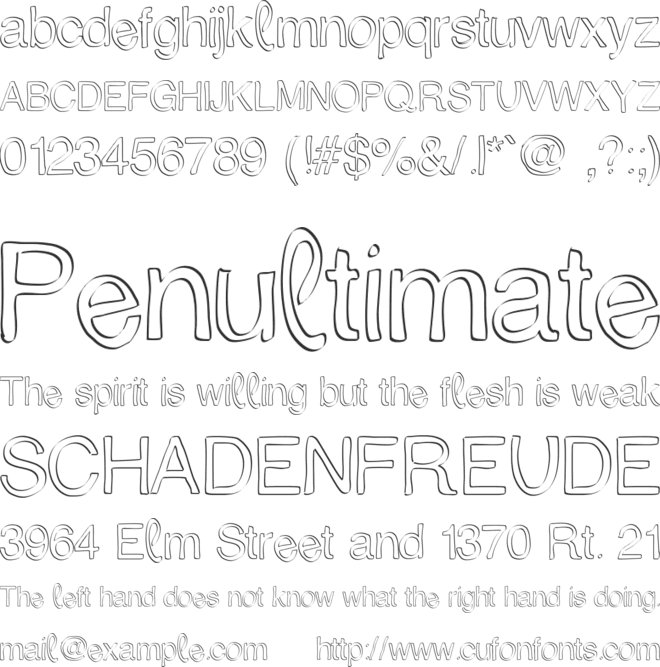 Trattopenlife font preview