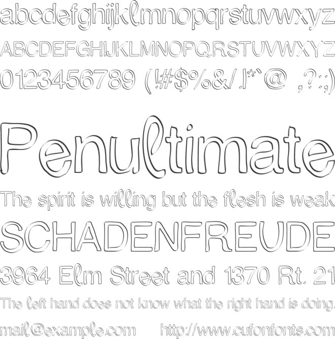 Trattopenlife font preview