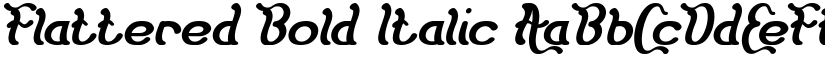 Flattered Bold Italic font