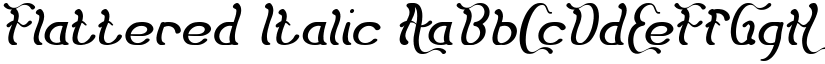 Flattered Italic font