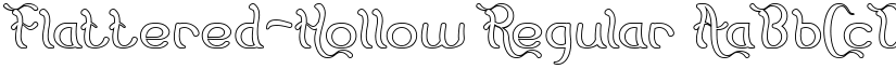 Flattered-Hollow Regular font