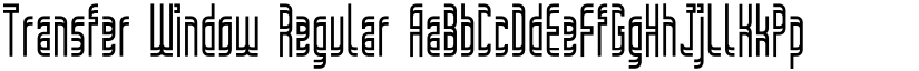 Transfer Window Regular font
