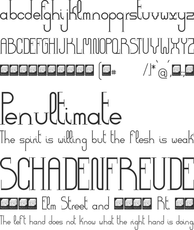 Democrazy Serif font preview