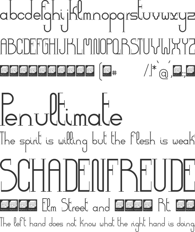 Democrazy Serif font preview