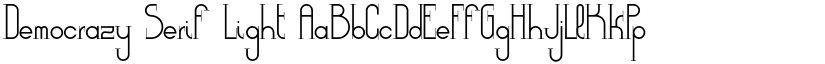 Democrazy Serif Light font