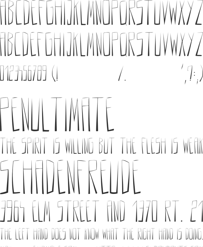 ANODIN font preview