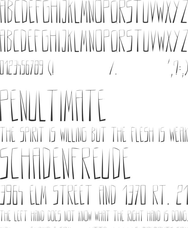 ANODIN font preview