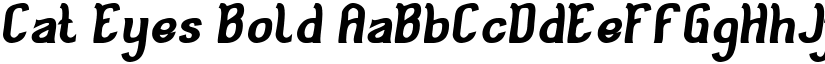 Cat Eyes Bold font