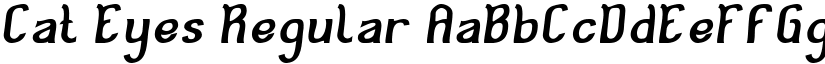 Cat Eyes Regular font