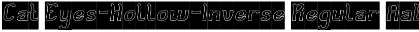 Cat Eyes-Hollow-Inverse Regular font