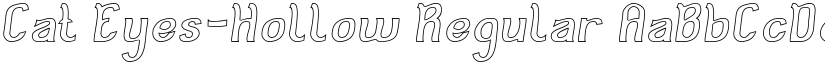 Cat Eyes-Hollow Regular font