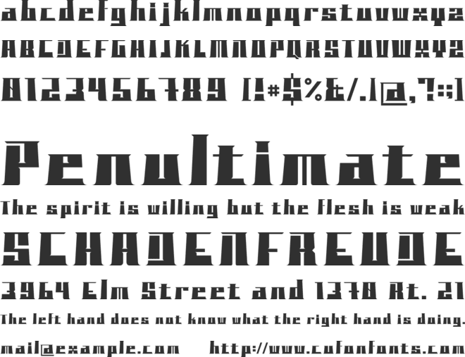 BLOCKO typeface font preview